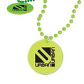 Translucent Green Bright Edge Medallion Beads